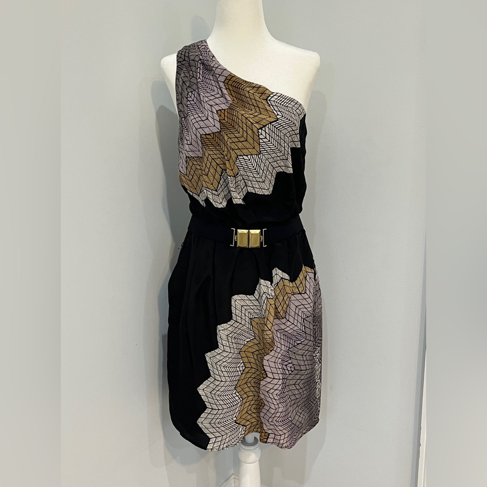 BCBG MaxAzira One Shoulder Dress